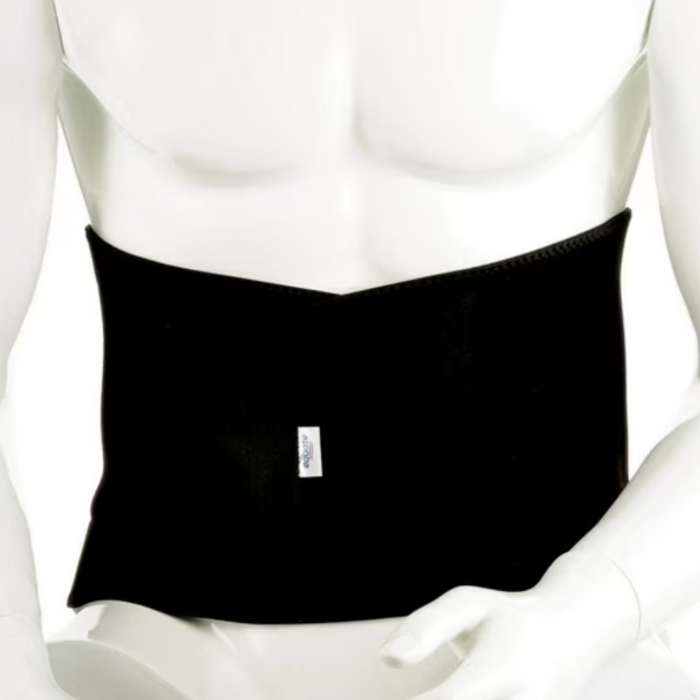 Equate Contoured Back Support Belt | Black Neoprene | One Size